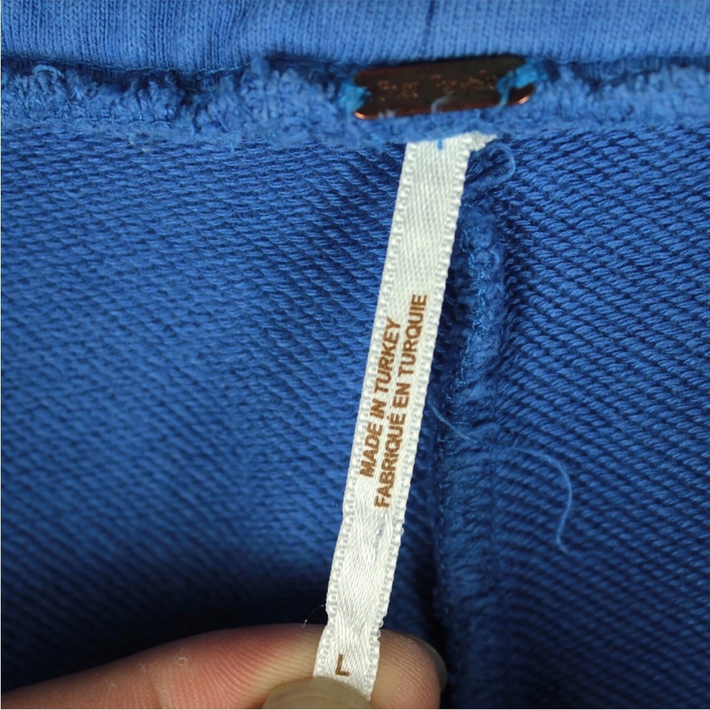 Free People Sweatpants Women Size Large Drawstring Comfy Lounge Wide Legs Blue - Picture 2 of 11
